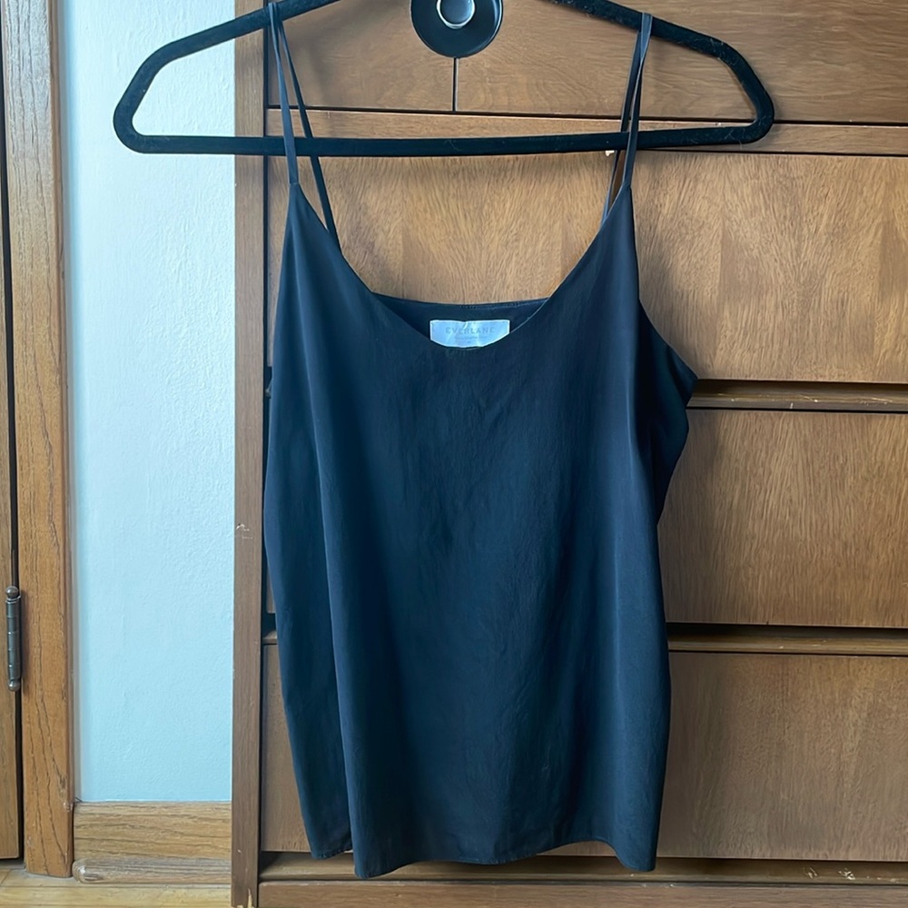 Everlane black 100% silk cami